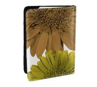 Wykjtwo Colori moderni autunnali Gerbera Margherite floreali, Porta passaporto da viaggio in pelle PU Custodia per passaporto Copertine per passaporto da 6,5 pollici