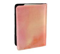 Wykjtwo Corallo Acquerello Sfumature Rosa Arancione, Porta passaporto da viaggio in pelle PU Custodia per passaporto Copertine per passaporto da 6,5 pollici