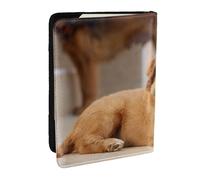 Wykjtwo Cuccioli di Cocker Spaniel Piccoli cani Spaniel Animali domestici, Porta passaporto da viaggio in pelle PU Custodia per passaporto Copertine per passaporto da 6,5 pollici