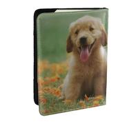 Wykjtwo Cuccioli di Labrador Retriever gialli, Porta passaporto da viaggio in pelle PU Custodia per passaporto Copertine per passaporto da 6,5 pollici