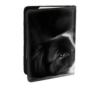 Wykjtwo Cucciolo di cane Border Collie, Porta passaporto da viaggio in pelle PU Custodia per passaporto Copertine per passaporto da 6,5 pollici