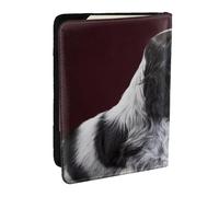 Wykjtwo Cucciolo Di Cocker Spaniel Spaniel In Bianco E Nero, Porta passaporto da viaggio in pelle PU Custodia per passaporto Copertine per passaporto da 6,5 pollici