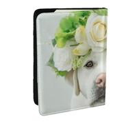 Wykjtwo Cucciolo divertente di Labrador Retriever, Porta passaporto da viaggio in pelle PU Custodia per passaporto Copertine per passaporto da 6,5 pollici