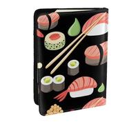 Wykjtwo Cucina giapponese dei sushi, Porta passaporto da viaggio in pelle PU Custodia per passaporto Copertine per passaporto da 6,5 pollici