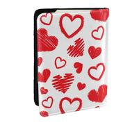 Wykjtwo Cuore di San Valentino, Porta passaporto da viaggio in pelle PU Custodia per passaporto Copertine per passaporto da 6,5 pollici