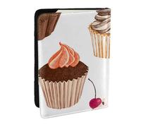 Wykjtwo Cupcake carini, Porta passaporto da viaggio in pelle PU Custodia per passaporto Copertine per passaporto da 6,5 pollici