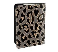 Wykjtwo Design leopardato senza cuciture in oro di lusso, Porta passaporto da viaggio in pelle PU Custodia per passaporto Copertine per passaporto da 6,5 pollici