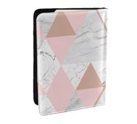 Wykjtwo Diamante in marmo oro rosa grigio e rosa, Porta passaporto da viaggio in pelle PU Custodia per passaporto Copertine per passaporto da 6,5 pollici
