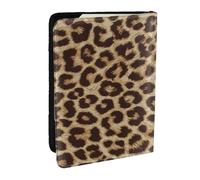 Wykjtwo Divertente stampa leopardata, Porta passaporto da viaggio in pelle PU Custodia per passaporto Copertine per passaporto da 6,5 pollici