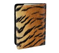 Wykjtwo Finta pelle di tigre siberiana, Porta passaporto da viaggio in pelle PU Custodia per passaporto Copertine per passaporto da 6,5 pollici