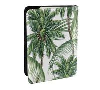 Wykjtwo Foglie tropicali delle palme, Porta passaporto da viaggio in pelle PU Custodia per passaporto Copertine per passaporto da 6,5 pollici