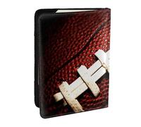 Wykjtwo Football americano, Porta passaporto da viaggio in pelle PU Custodia per passaporto Copertine per passaporto da 6,5 pollici