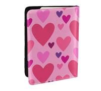 Wykjtwo Forma d'amore rosa, Porta passaporto da viaggio in pelle PU Custodia per passaporto Copertine per passaporto da 6,5 pollici