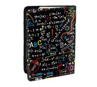 Wykjtwo Formula matematica, Porta passaporto da viaggio in pelle PU Custodia per passaporto Copertine per passaporto da 6,5 pollici