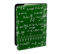 Wykjtwo Formule di equazioni matematiche, Porta passaporto da viaggio in pelle PU Custodia per passaporto Copertine per passaporto da 6,5 pollici