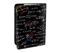 Wykjtwo Formule matematiche di equazioni matematiche, Porta passaporto da viaggio in pelle PU Custodia per passaporto Copertine per passaporto da 6,5 pollici
