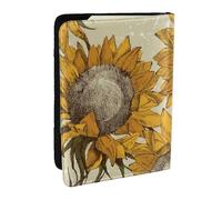 Wykjtwo Girasoli, Porta passaporto da viaggio in pelle PU Custodia per passaporto Copertine per passaporto da 6,5 pollici