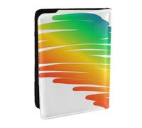 Wykjtwo Impostare le bandiere colorate del concetto Gay Pride Lgbt, Porta passaporto da viaggio in pelle PU Custodia per passaporto Copertine per passaporto da 6,5 pollici