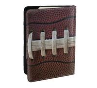 Wykjtwo Lacci da football americano, Porta passaporto da viaggio in pelle PU Custodia per passaporto Copertine per passaporto da 6,5 pollici