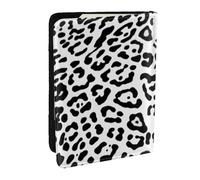 Wykjtwo Leopardo Nero Bianco, Porta passaporto da viaggio in pelle PU Custodia per passaporto Copertine per passaporto da 6,5 pollici