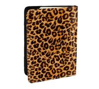 Wykjtwo Leopardo, Porta passaporto da viaggio in pelle PU Custodia per passaporto Copertine per passaporto da 6,5 pollici