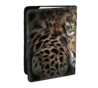 Wykjtwo Leopardo, Porta passaporto da viaggio in pelle PU Custodia per passaporto Copertine per passaporto da 6,5 pollici