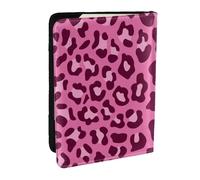Wykjtwo Leopardo Rosa, Porta passaporto da viaggio in pelle PU Custodia per passaporto Copertine per passaporto da 6,5 pollici