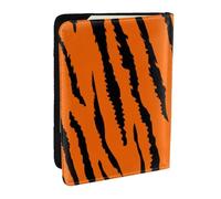 Wykjtwo Leopardo tigre arancione, Porta passaporto da viaggio in pelle PU Custodia per passaporto Copertine per passaporto da 6,5 pollici