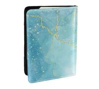 Wykjtwo Marmo liquido blu, Porta passaporto da viaggio in pelle PU Custodia per passaporto Copertine per passaporto da 6,5 pollici