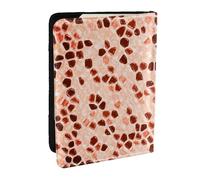 Wykjtwo Marrone Beige Rosa Corallo Arancione, Porta passaporto da viaggio in pelle PU Custodia per passaporto Copertine per passaporto da 6,5 pollici