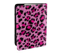 Wykjtwo Moda di bellezza di lusso leopardo rosa, Porta passaporto da viaggio in pelle PU Custodia per passaporto Copertine per passaporto da 6,5 pollici