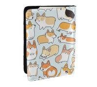 Wykjtwo Modello Corgi, Porta passaporto da viaggio in pelle PU Custodia per passaporto Copertine per passaporto da 6,5 pollici