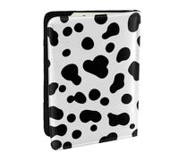 Wykjtwo Modello di cane dalmata o struttura della pelle di mucca, Porta passaporto da viaggio in pelle PU Custodia per passaporto Copertine per passaporto da 6,5 pollici