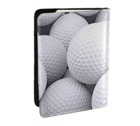 Wykjtwo Modello di palline da golf 3D, Porta passaporto da viaggio in pelle PU Custodia per passaporto Copertine per passaporto da 6,5 pollici