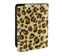 Wykjtwo Modello di struttura del leopardo, Porta passaporto da viaggio in pelle PU Custodia per passaporto Copertine per passaporto da 6,5 pollici