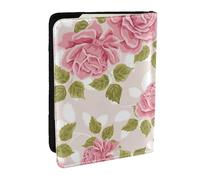 Wykjtwo Modello rosa vintage rosa, Porta passaporto da viaggio in pelle PU Custodia per passaporto Copertine per passaporto da 6,5 pollici