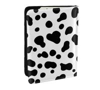 Wykjtwo Modello senza cuciture del cane dalmata o struttura della pelle di mucca, Porta passaporto da viaggio in pelle PU Custodia per passaporto Copertine per passaporto da 6,5 pollici