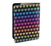 Wykjtwo Modello senza cuciture sfumato arcobaleno, Porta passaporto da viaggio in pelle PU Custodia per passaporto Copertine per passaporto da 6,5 pollici