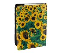 Wykjtwo Molti bellissimi girasoli, Porta passaporto da viaggio in pelle PU Custodia per passaporto Copertine per passaporto da 6,5 pollici