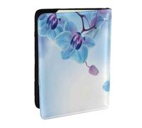 Wykjtwo Orchidee Fiori Naturali, Porta passaporto da viaggio in pelle PU Custodia per passaporto Copertine per passaporto da 6,5 pollici
