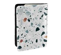Wykjtwo Pastello Marmo Terrazzo, Porta passaporto da viaggio in pelle PU Custodia per passaporto Copertine per passaporto da 6,5 pollici