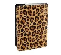 Wykjtwo Pelle con stampa animalier leopardata, Porta passaporto da viaggio in pelle PU Custodia per passaporto Copertine per passaporto da 6,5 pollici