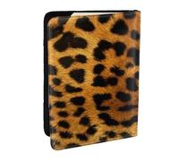 Wykjtwo Pelle di leopardo animale, Porta passaporto da viaggio in pelle PU Custodia per passaporto Copertine per passaporto da 6,5 pollici