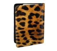 Wykjtwo Pelle di leopardo animale, Porta passaporto da viaggio in pelle PU Custodia per passaporto Copertine per passaporto da 6,5 pollici