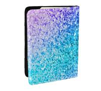 Wykjtwo Punto paillettes glitterate, Porta passaporto da viaggio in pelle PU Custodia per passaporto Copertine per passaporto da 6,5 pollici