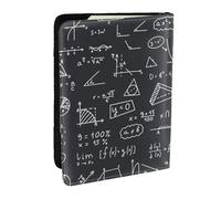 Wykjtwo Regali per insegnanti di matematica, Porta passaporto da viaggio in pelle PU Custodia per passaporto Copertine per passaporto da 6,5 pollici