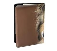 Wykjtwo Rough Collie Lassie Cani Grandi cani soffici Animali domestici, Porta passaporto da viaggio in pelle PU Custodia per passaporto Copertine per passaporto da 6,5 pollici