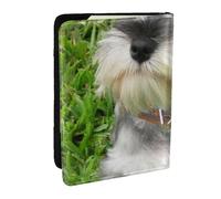 Wykjtwo Schnauzer nano, Porta passaporto da viaggio in pelle PU Custodia per passaporto Copertine per passaporto da 6,5 pollici