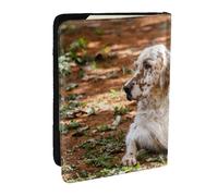 Wykjtwo Setter inglese Autunno Animali Cani Inglese, Porta passaporto da viaggio in pelle PU Custodia per passaporto Copertine per passaporto da 6,5 pollici