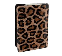 Wykjtwo Sfondo fresco di leopardo ghepardo, Porta passaporto da viaggio in pelle PU Custodia per passaporto Copertine per passaporto da 6,5 pollici